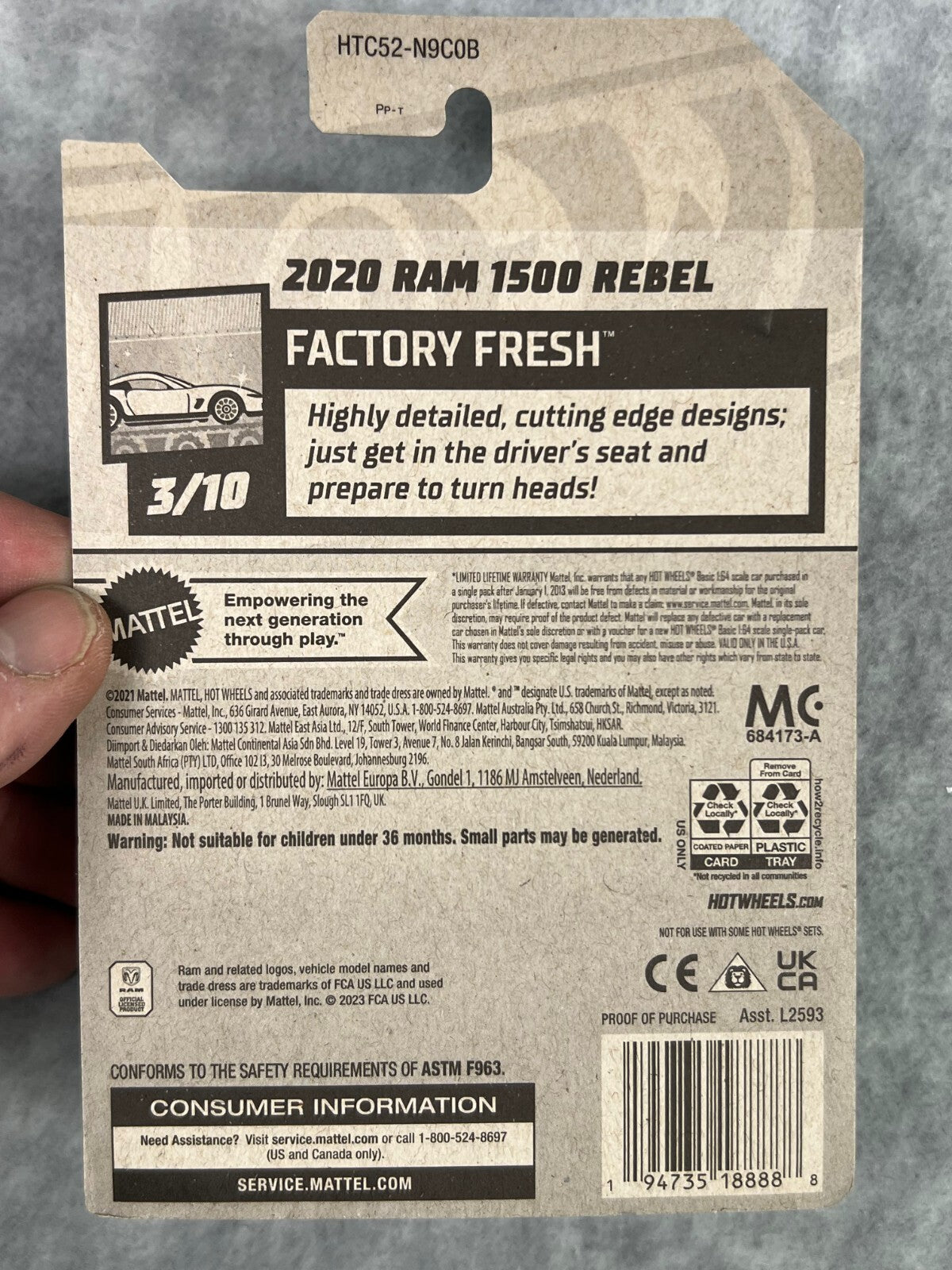 🇺🇸🇺🇸🇺🇸Hot Wheels 2020 RAM 1500 REBEL FACTORY FRESH H24🇺🇸🇺🇸🇺🇸