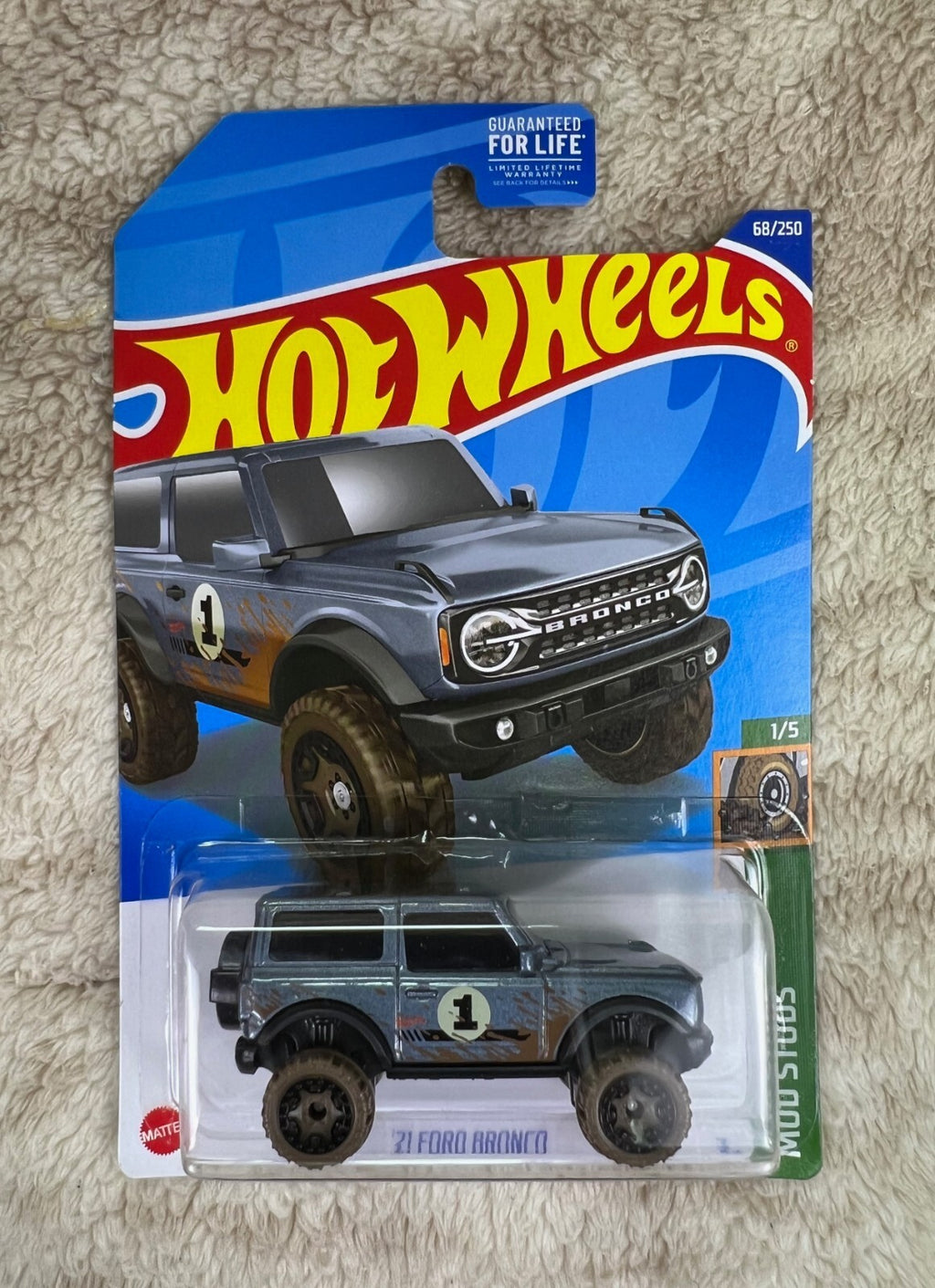 🔥🔥🔥🔥Hot Wheels '21 Ford Bronco 68/250 BLUE Mud Studs HW05🔥🔥🔥🔥