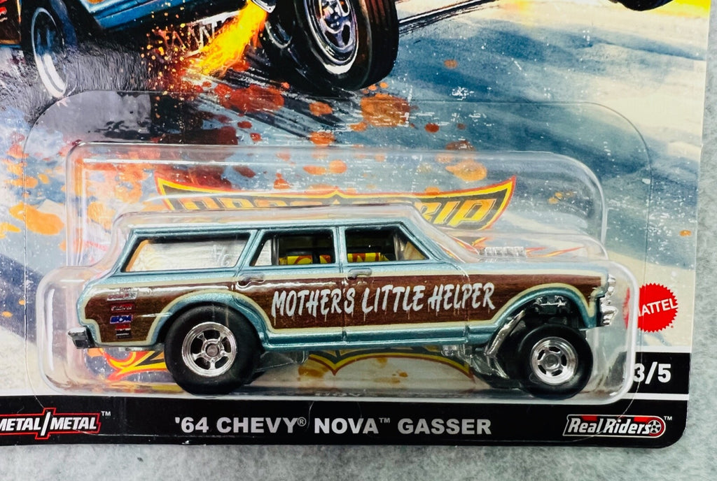 🇺🇸Hot Wheels Car Culture Dragstrip Demons  '64 Chevy NOVA Gasser H17🇺🇸
