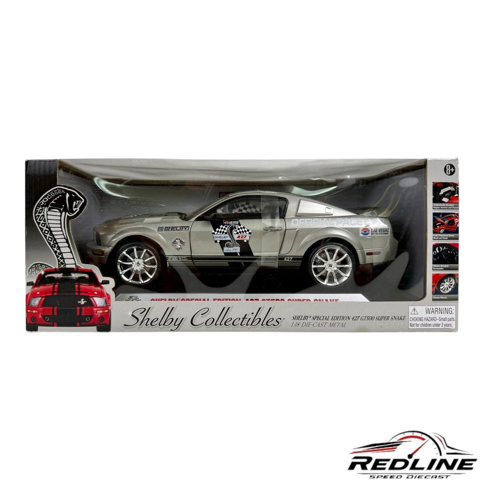 🇺🇸SHELBY COLLECTIBLES 427 GT500 Super Snake Las Vegas Speedway 1 of 300 TV🇺🇸
