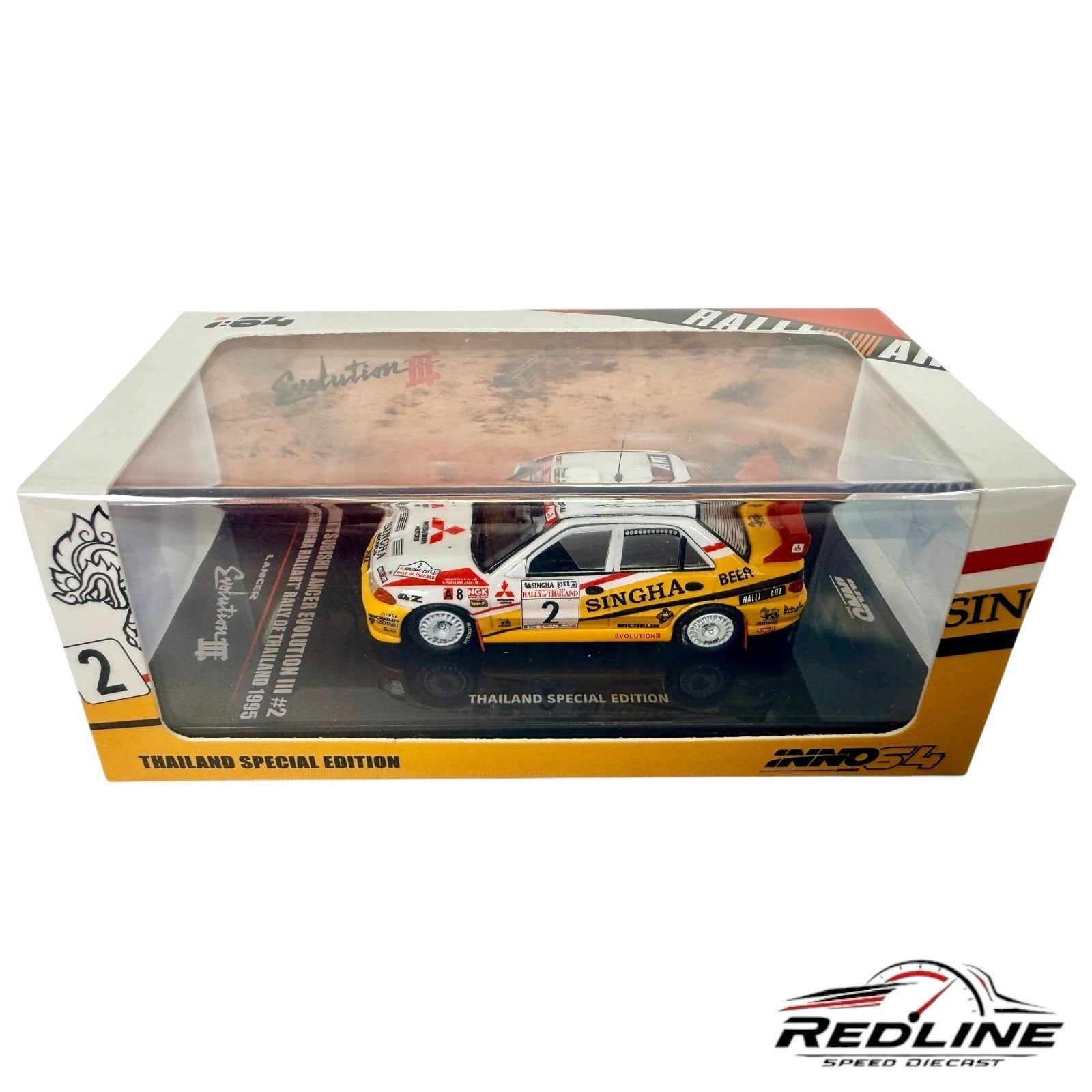 Inno64 Mitsubishi Lancer Evolution III #2 Singha Ralliart  Rally Of Thailand H3