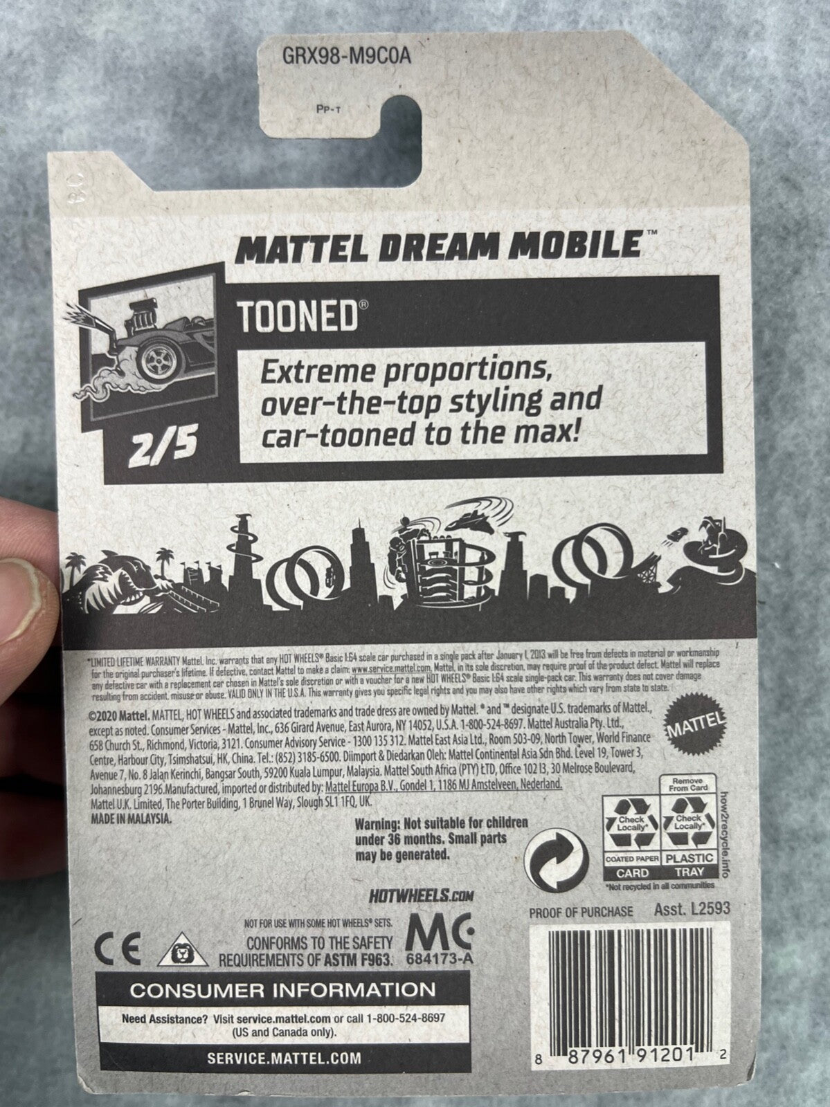 🔥🔥🔥🔥Hot Wheels Tooned Mattel Dream Mobile HW24🔥🔥🔥🔥