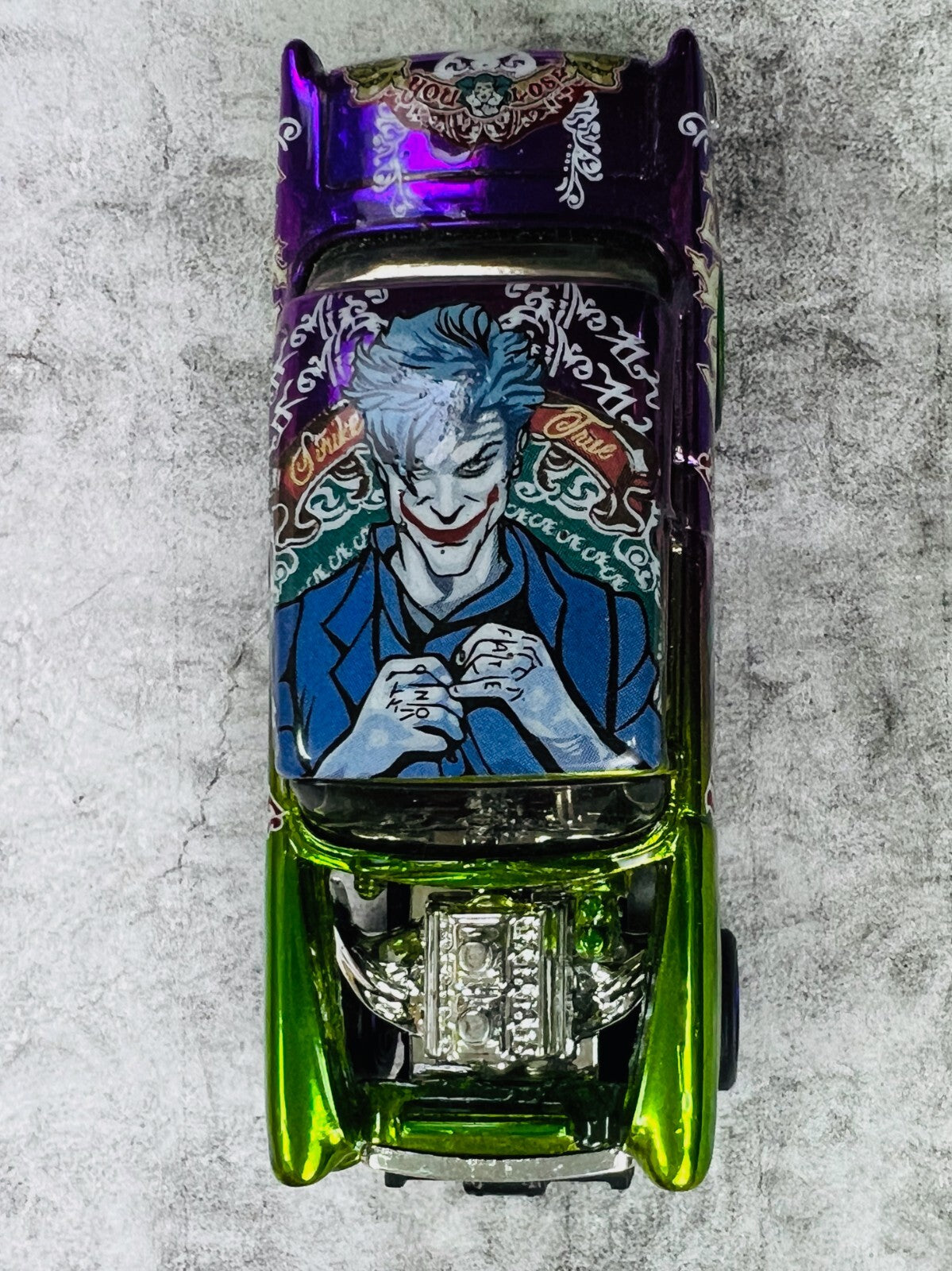 🔥🔥🔥Hot Wheels CUSTOM 55 Chevy Gasser Joker Real Rider's C20🔥🔥🔥
