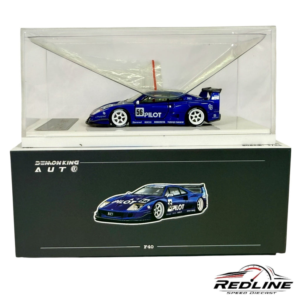 🇮🇹🇮🇹Demon King AUTO LBWK Ferrari F40 Blue 1:64 H3🇮🇹🇮🇹