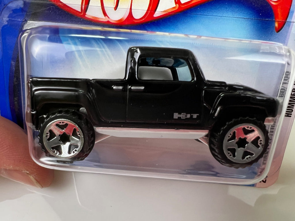 🇺🇸Hot Wheels 2004 First Editions Hummer HT3 60/100 Black Short Card HW06🇺🇸