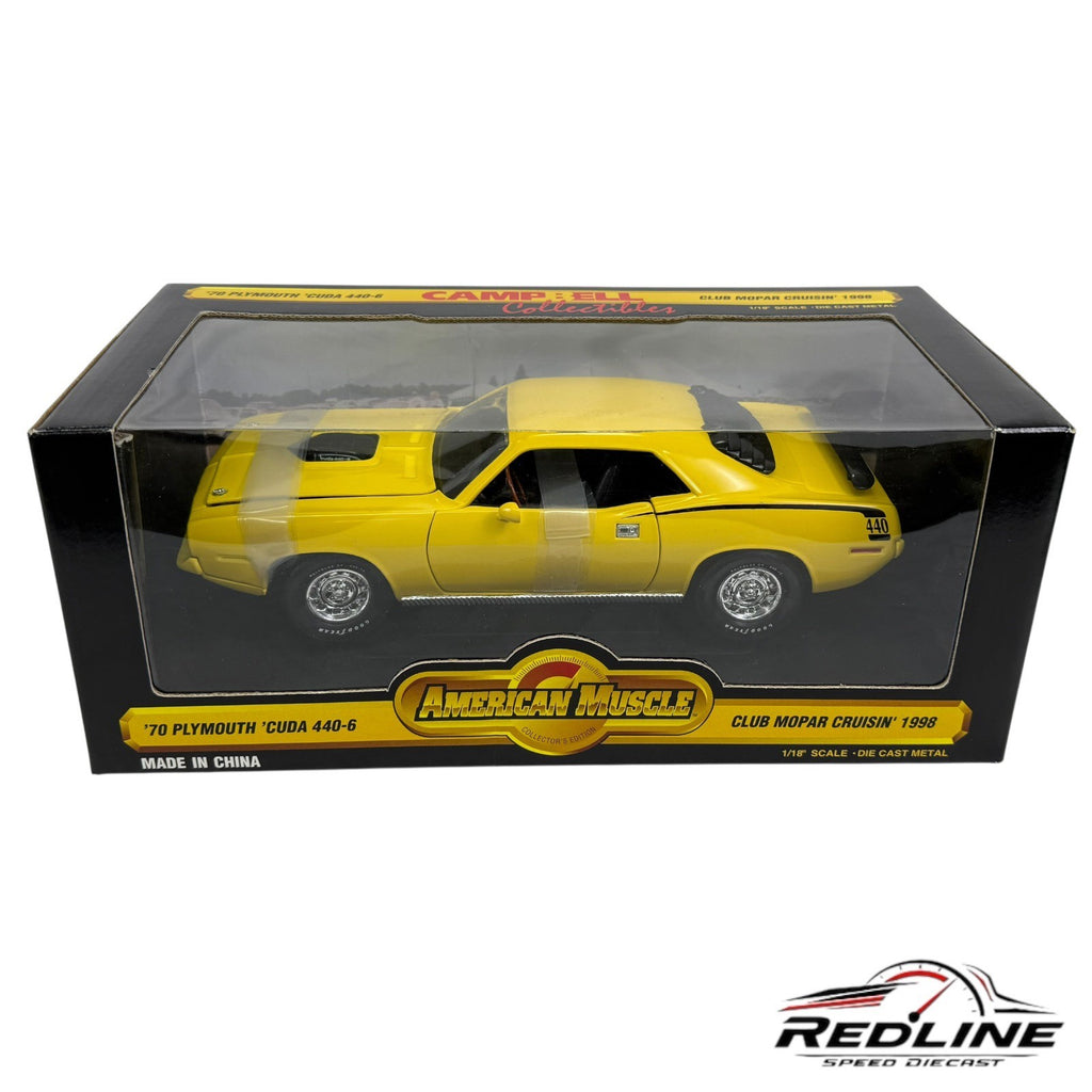 Ertl American Muscle 1970 Plymouth Cuda 440-6 Club Mopar Cruisin 1998 1:18 C1