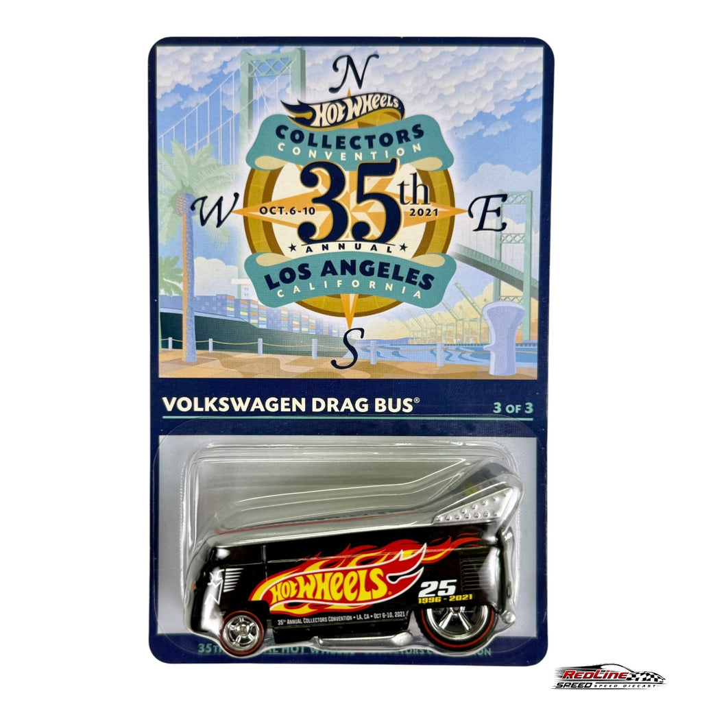 🔥Hot Wheels 35th Collectors Convention Volkswagen Drag Bus Finale 2404/4500 H31
