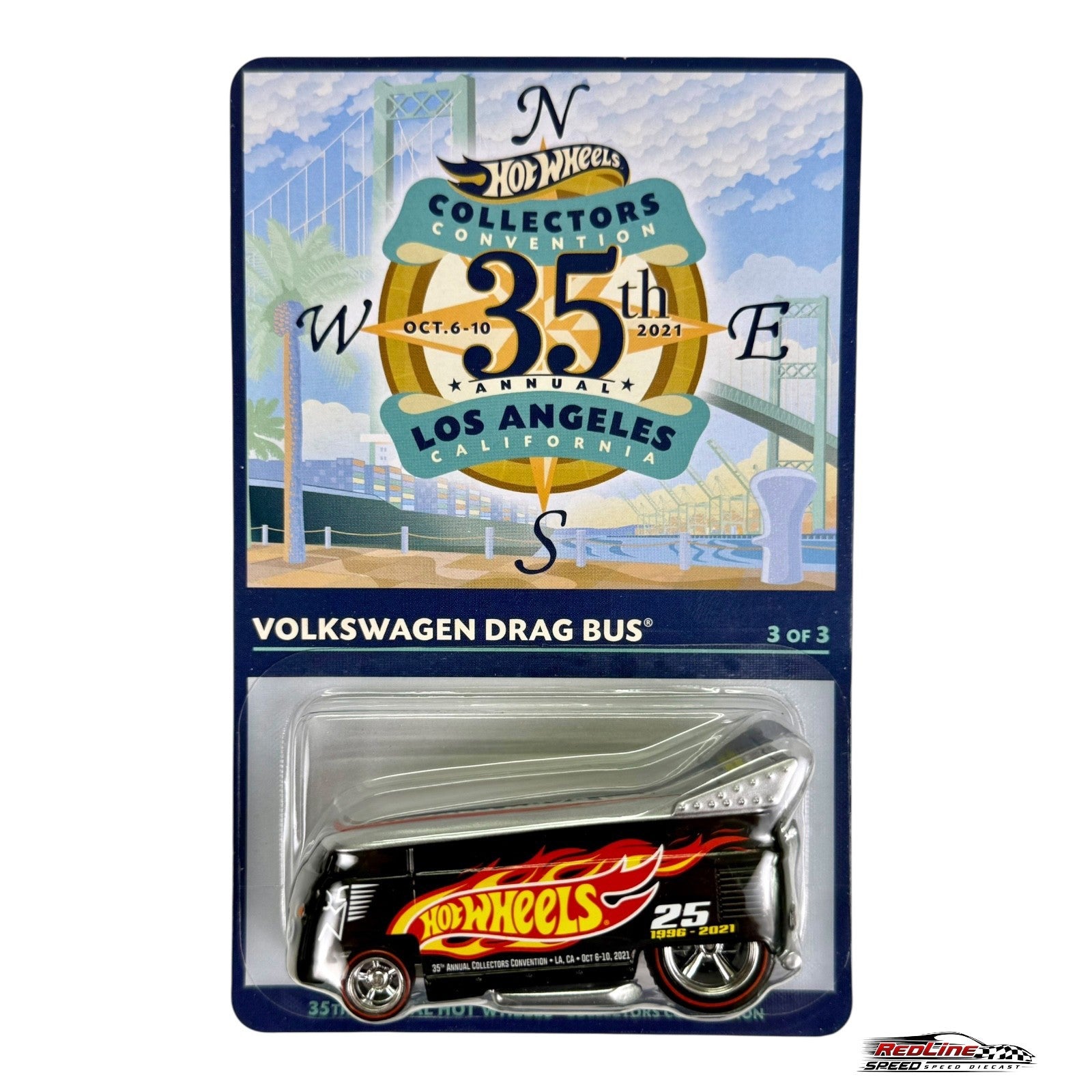 🔥Hot Wheels 35th Collectors Convention Volkswagen Drag Bus Finale 2404/4500 H31