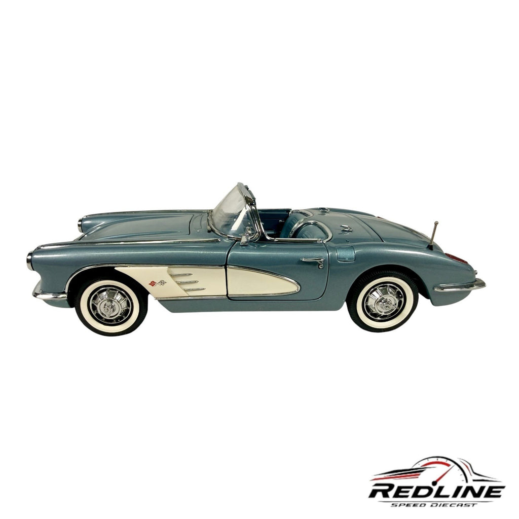 🇺🇸Danbury Mint Limited Edition 1959 Corvette Jewel Blue 1:24 C2🇺🇸