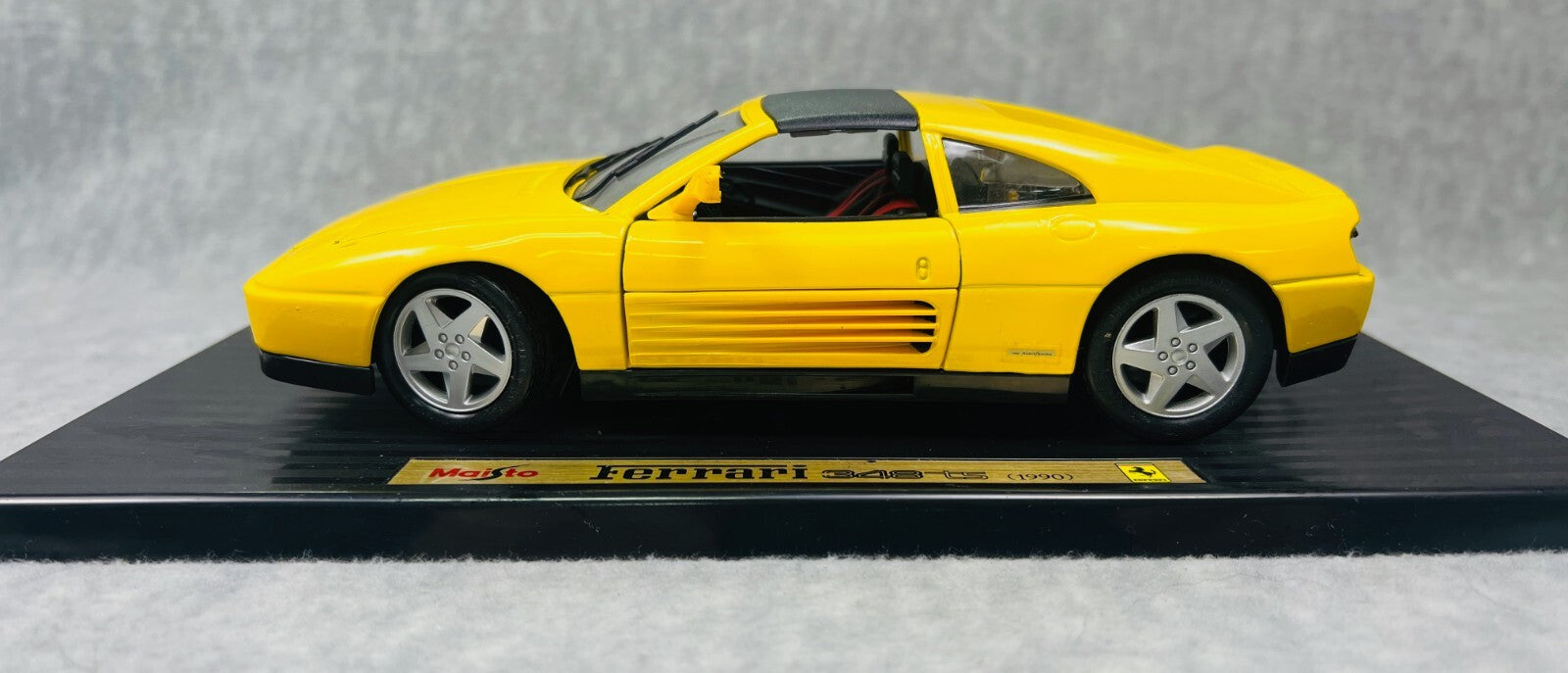 🇮🇹Maisto Diecast 1990 Ferrari 348TS Special Edition Yellow 1:18 Scale 🇮🇹