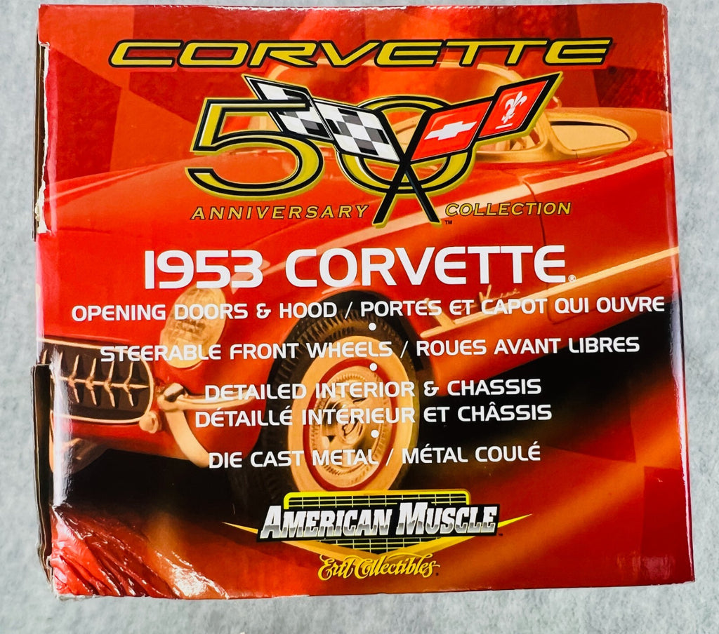 🇺🇸🇺🇸ERTL American Muscle 1953 Corvette 50th Anniversary White 1:18🇺🇸🇺🇸
