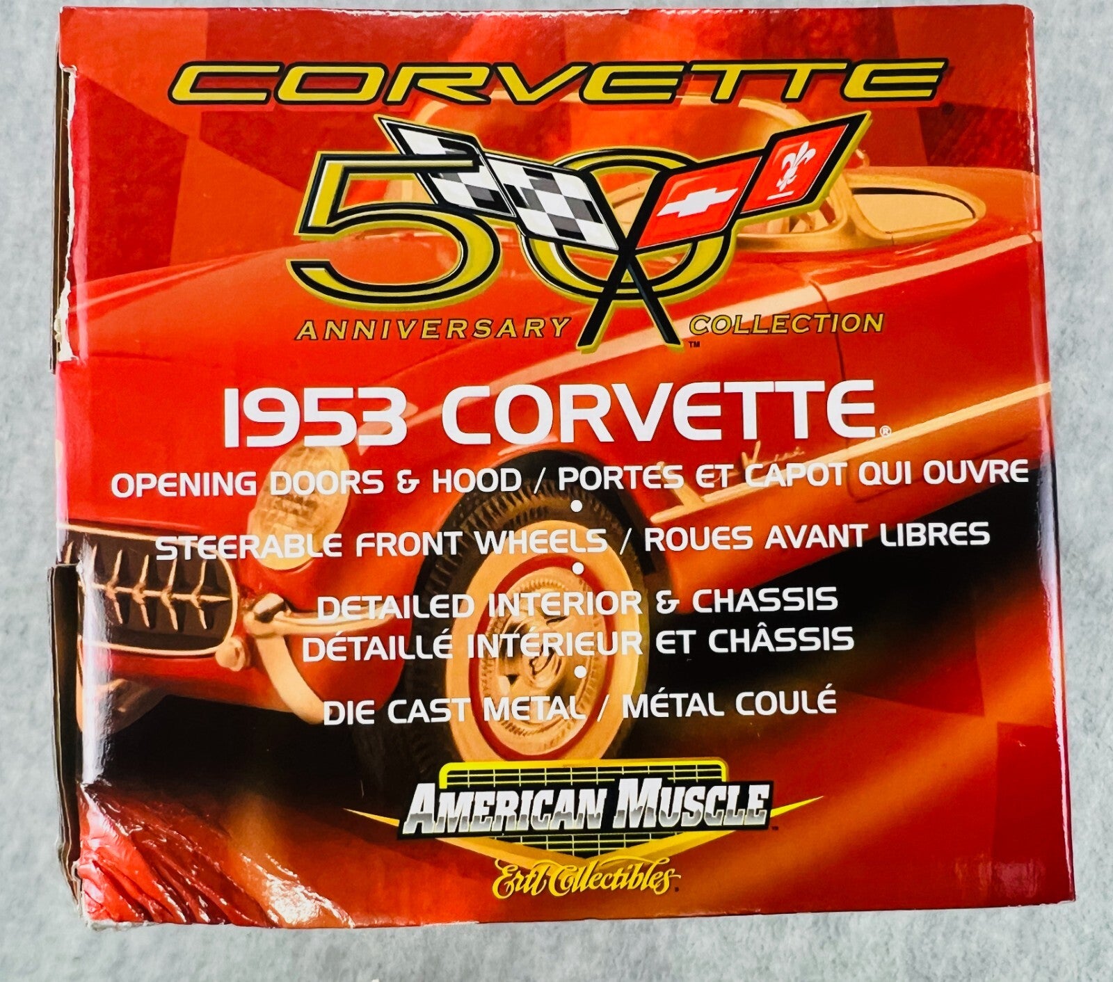 🇺🇸🇺🇸ERTL American Muscle 1953 Corvette 50th Anniversary White 1:18🇺🇸🇺🇸