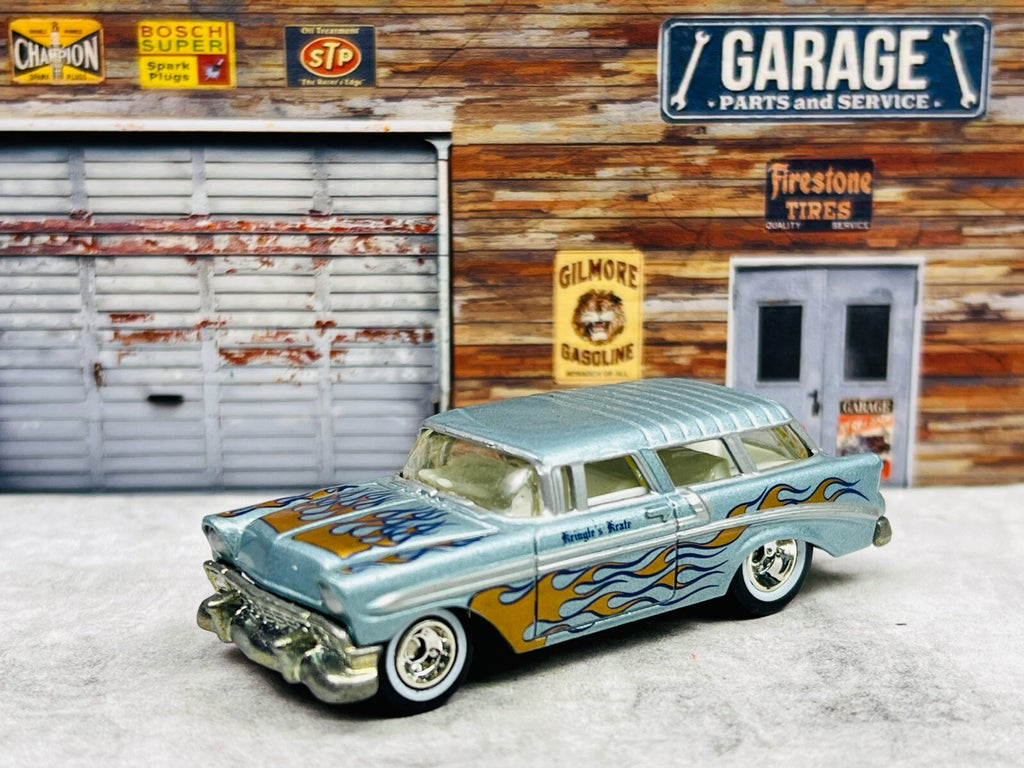 🇺🇸🇺🇸🇺🇸Hot Wheels 2008 Holiday Rods Chevy Nomad Blue C4🇺🇸🇺🇸🇺🇸
