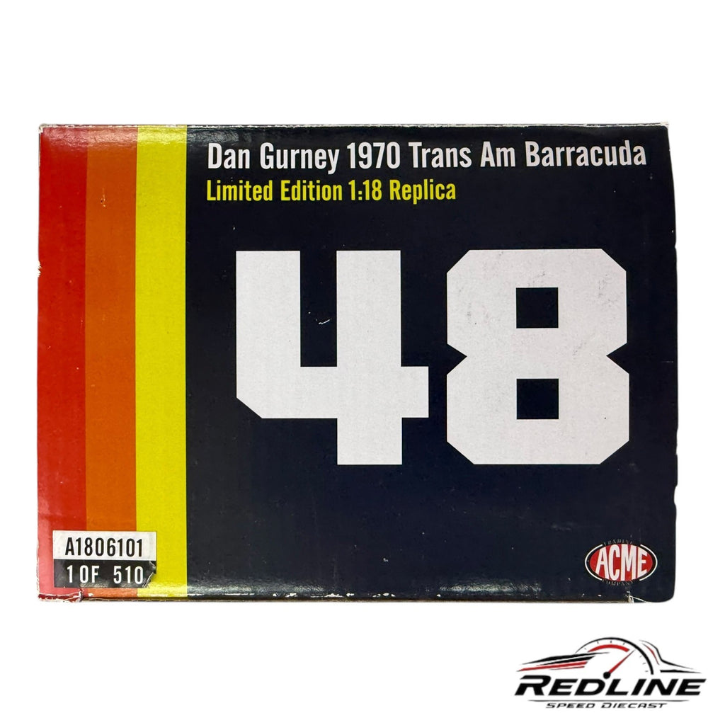 🇺🇸🇺🇸ACME Dan Gurney 1970 Trans Am Barracuda 1:18 A1🇺🇸🇺🇸
