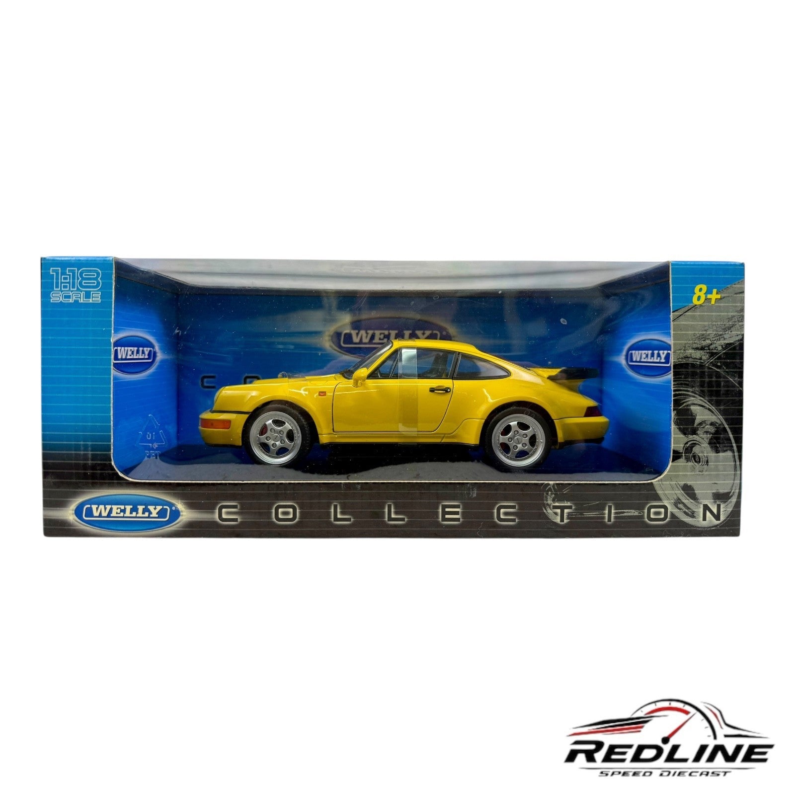 🇩🇪🇩🇪Welly Porsche 964 Yellow 1:18 A1🇩🇪🇩🇪