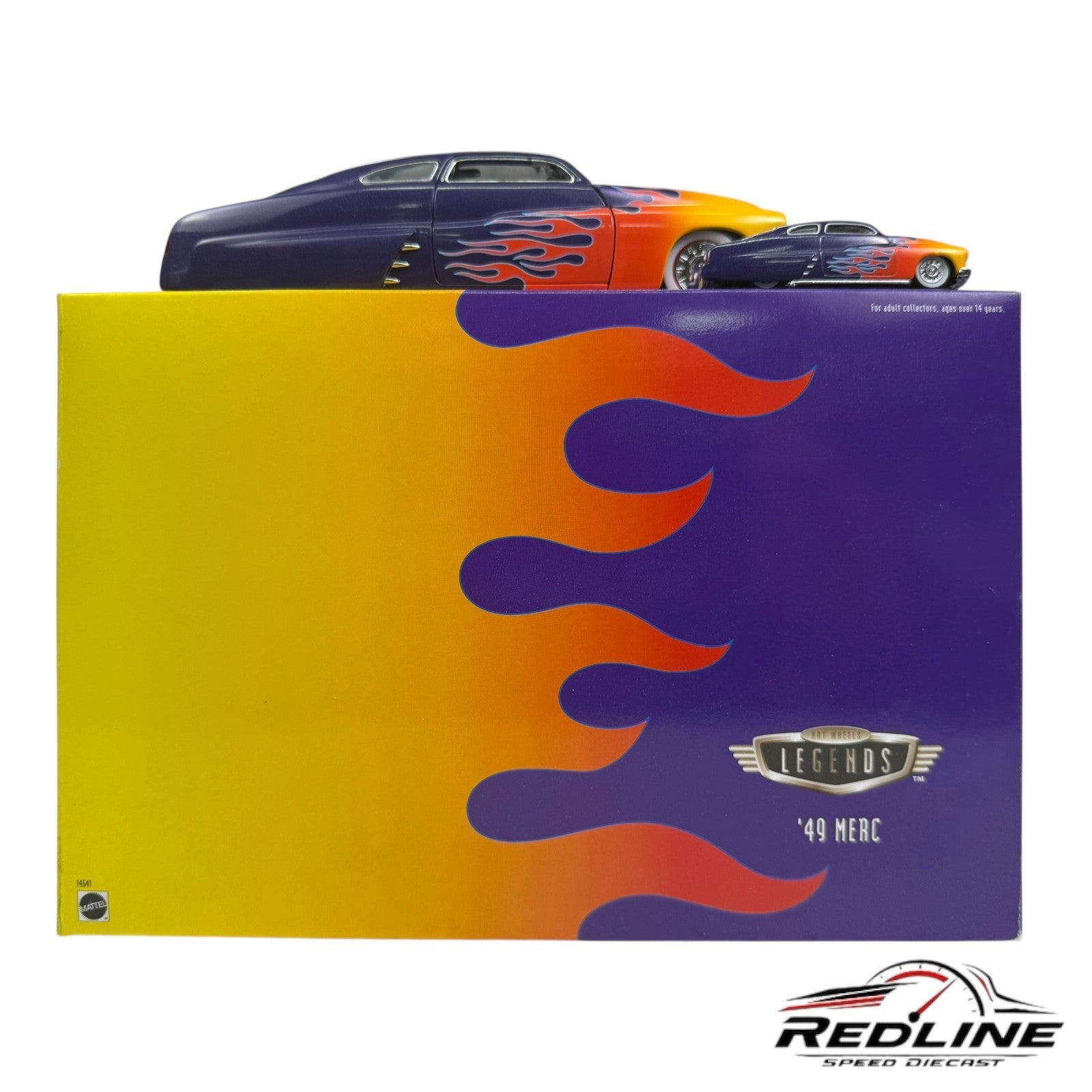 🔥🔥Hot Wheels Legends '49 Merc Purple Yellow Flames 1:24/1:64 Set A1🔥🔥