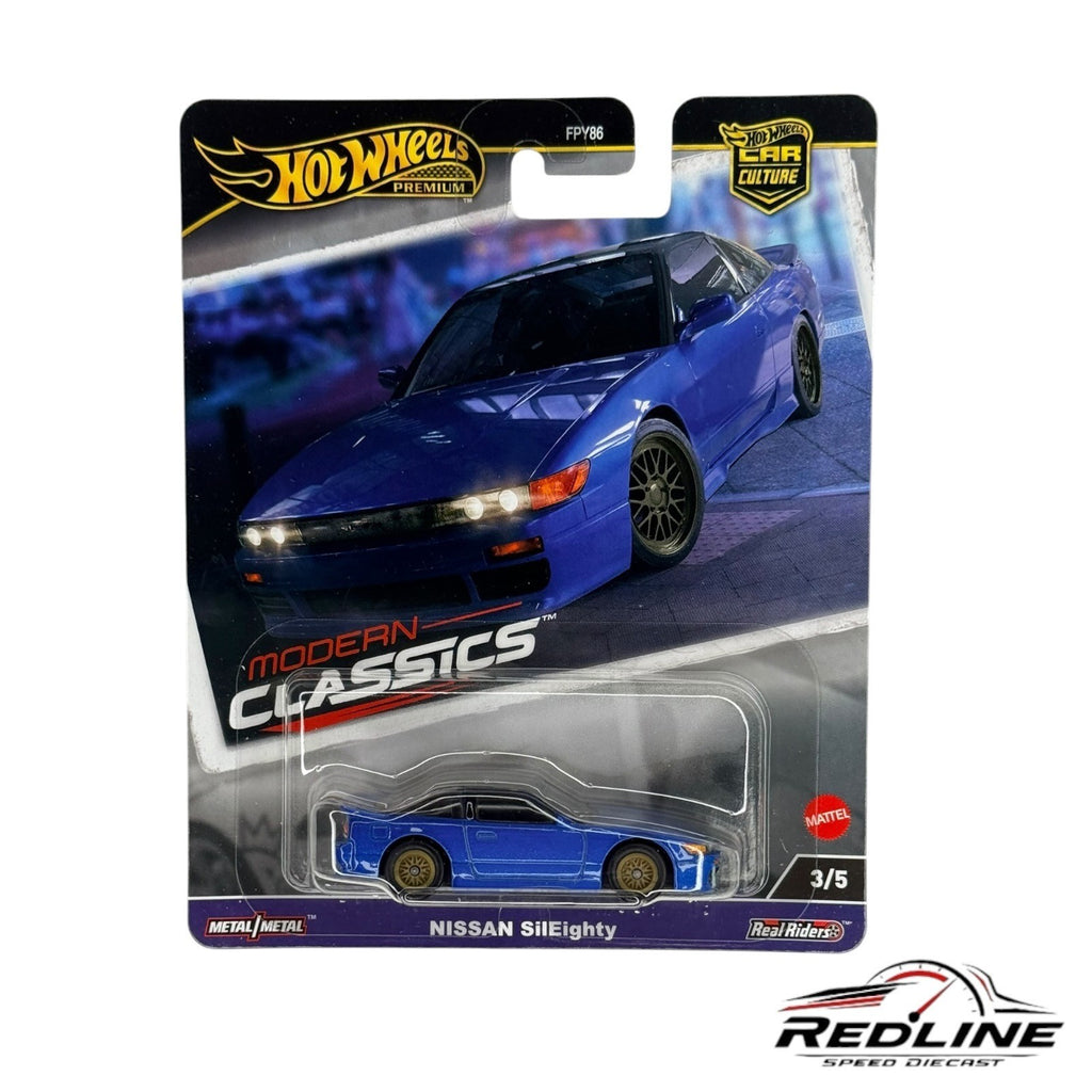 🎌Hot Wheels Premium Car Culture Modern Classics Nissan SilEighty  Blue H17🎌