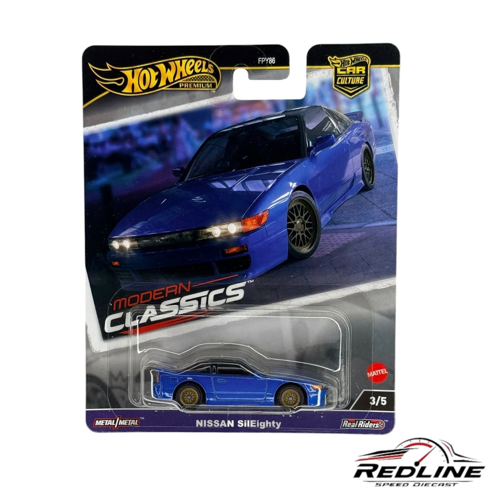 🎌Hot Wheels Premium Car Culture Modern Classics Nissan SilEighty  Blue H17🎌