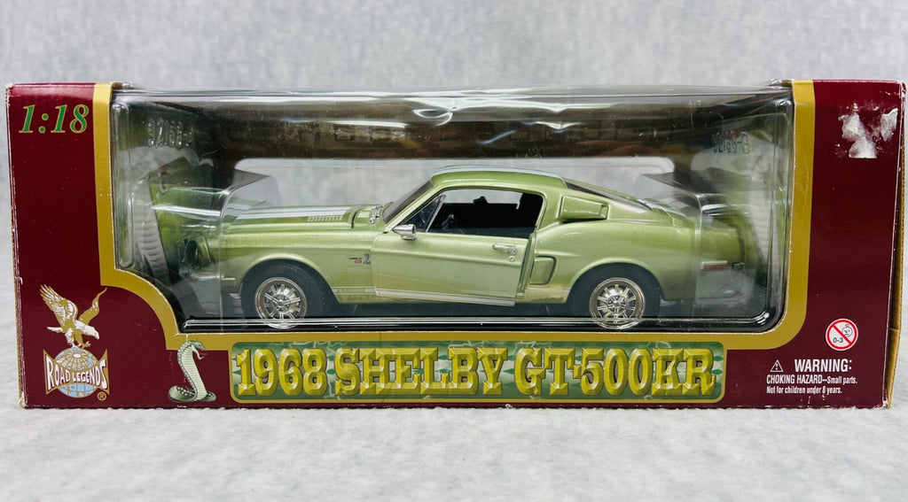 🇺🇸🇺🇸Road Legends 1968 Shelby GT-500KR Green White Stripes 1/18🇺🇸🇺🇸