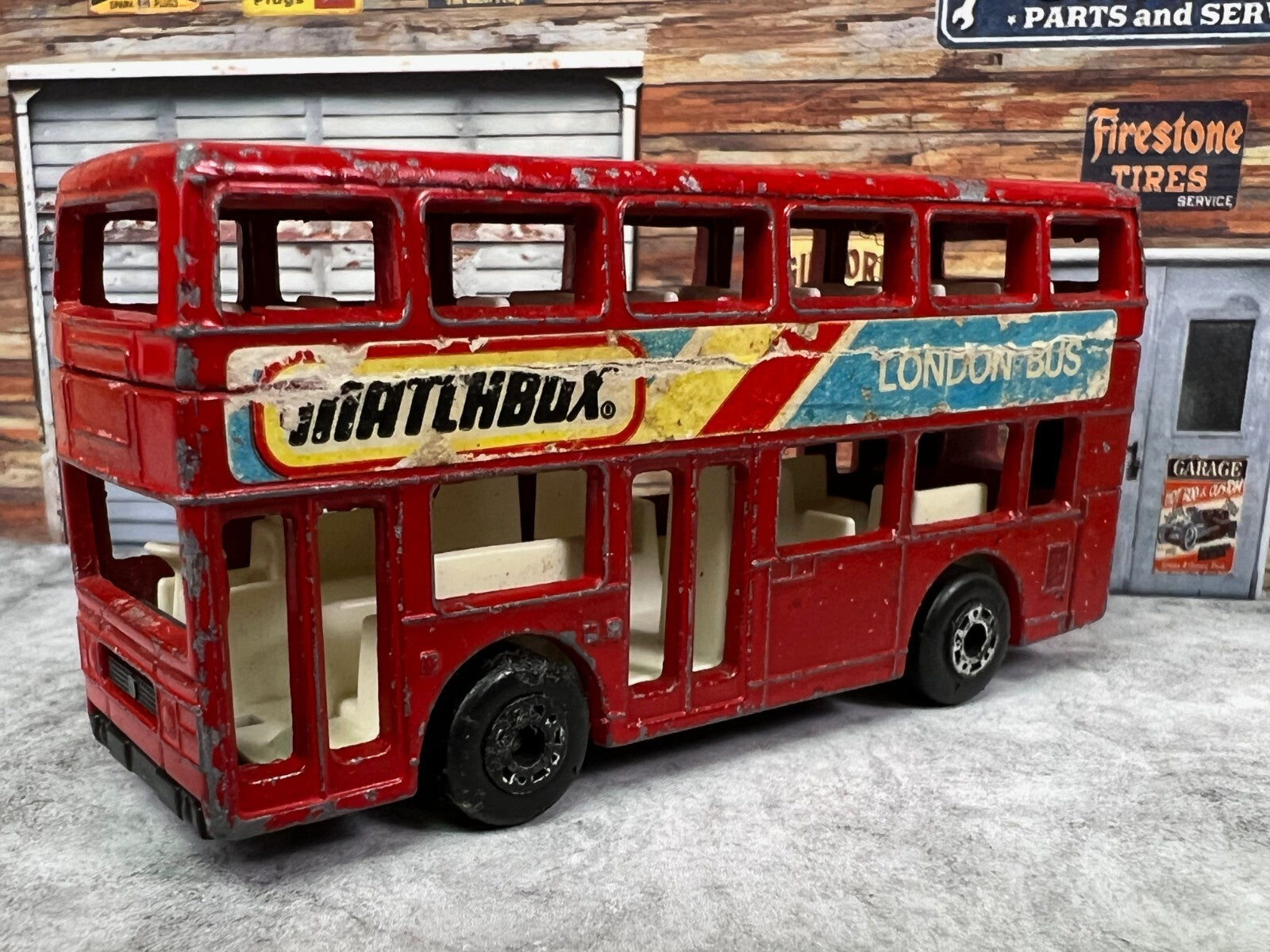 🇬🇧🇬🇧Vintage Matchbox London Bus Diecast  1/124 C3🇬🇧🇬🇧