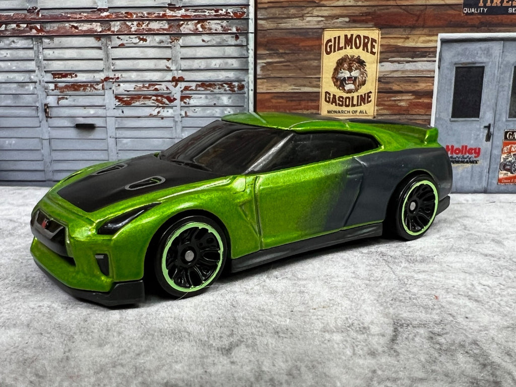 🎌🎌Hot Wheels Speed Blur '17 Nissan Skyline GT-R R35 Green C18🎌🎌