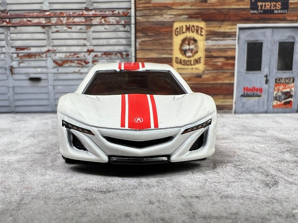 🔥🔥🔥Hotwheels 2012 Acura NSX Concept  White Red Stripe C17🔥🔥🔥