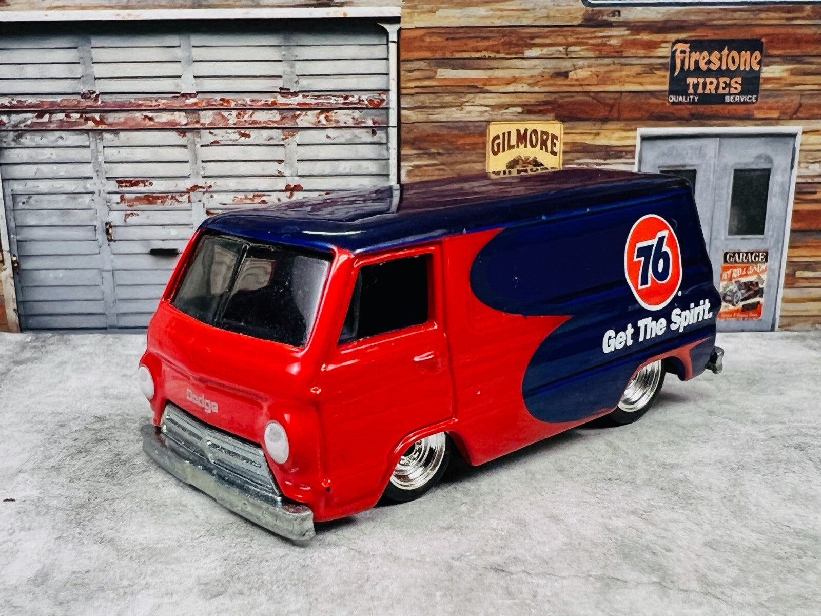 🇺🇸Hot Wheels Slick Rides '66 Dodge A100 Get the Spirit 76 Real Riders C7🇺🇸