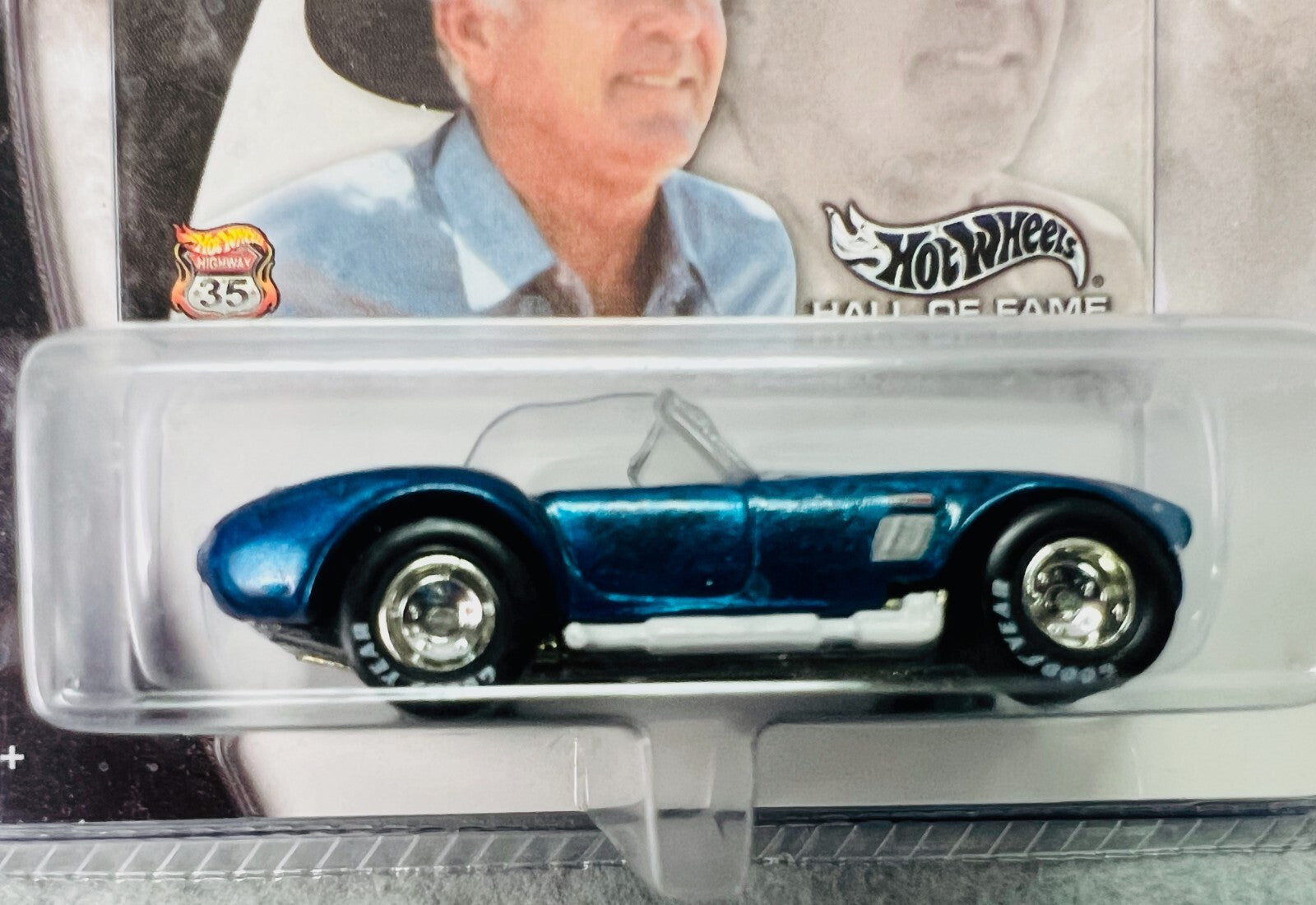 🏁Hot Wheels Hall of Fame Legends Carroll Shelby Classic Cobra Blue H33🏁