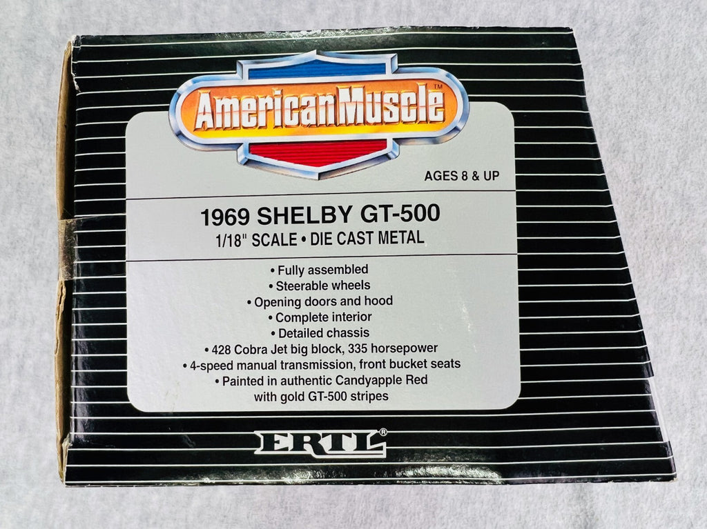 🐎🐎🐎ERTL American Muscle 1969 SHELBy  GT-500 Red 1:18 Scale🐎🐎🐎