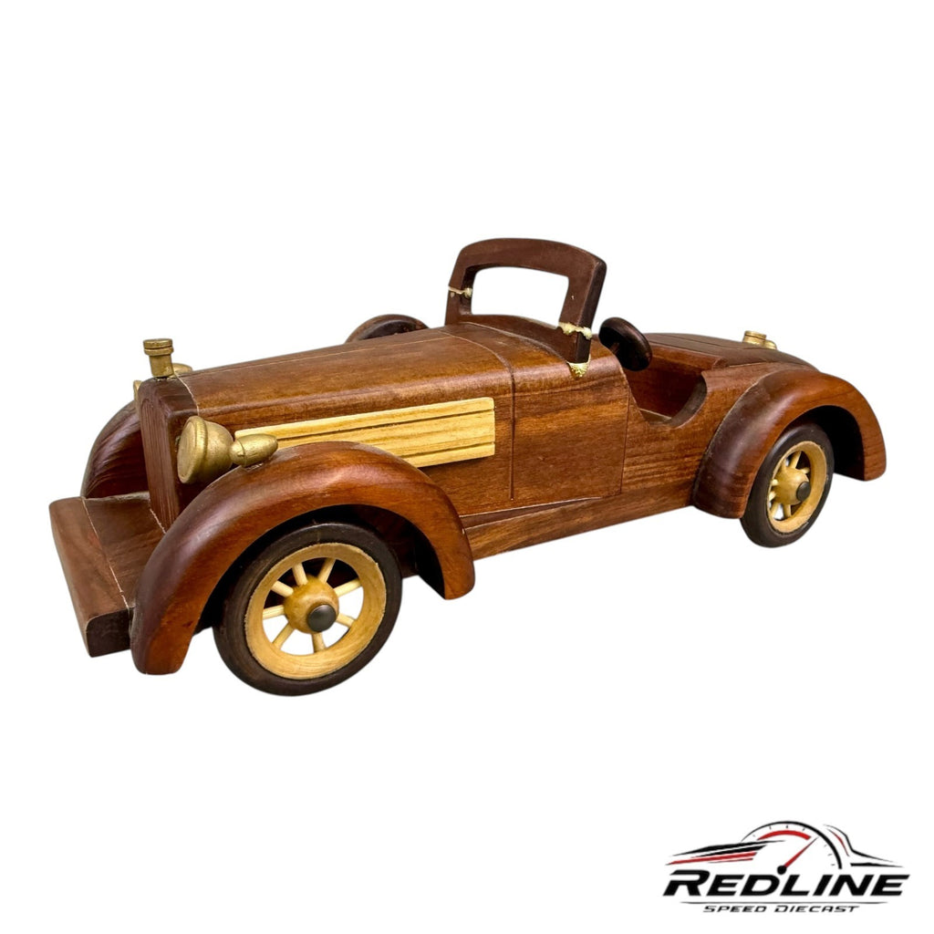🇺🇸Old Model Wooden Car Handcrafted Classical Convertible Car🇺🇸