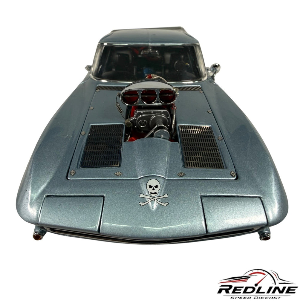 🏁🏁Danbury Mint 1963 Corvette Pro Mod Dragster Blue 1:24 C2🏁🏁