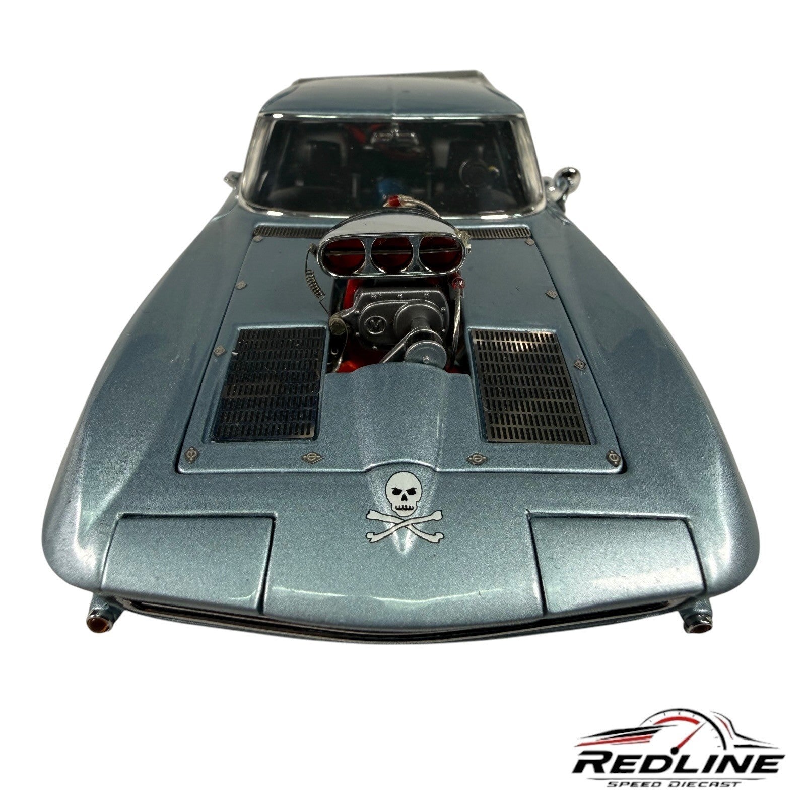 🏁🏁Danbury Mint 1963 Corvette Pro Mod Dragster Blue 1:24 C2🏁🏁