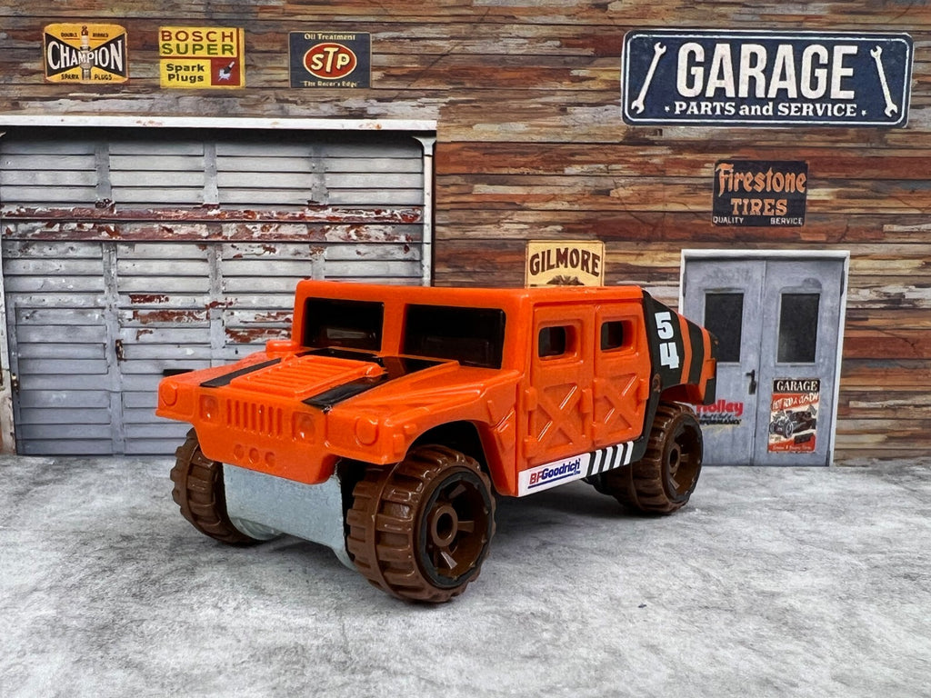 🇺🇸🇺🇸🇺🇸 Hot Wheels BAJA BLAZERS  Humvee Orange #54 C7🇺🇸🇺🇸🇺🇸