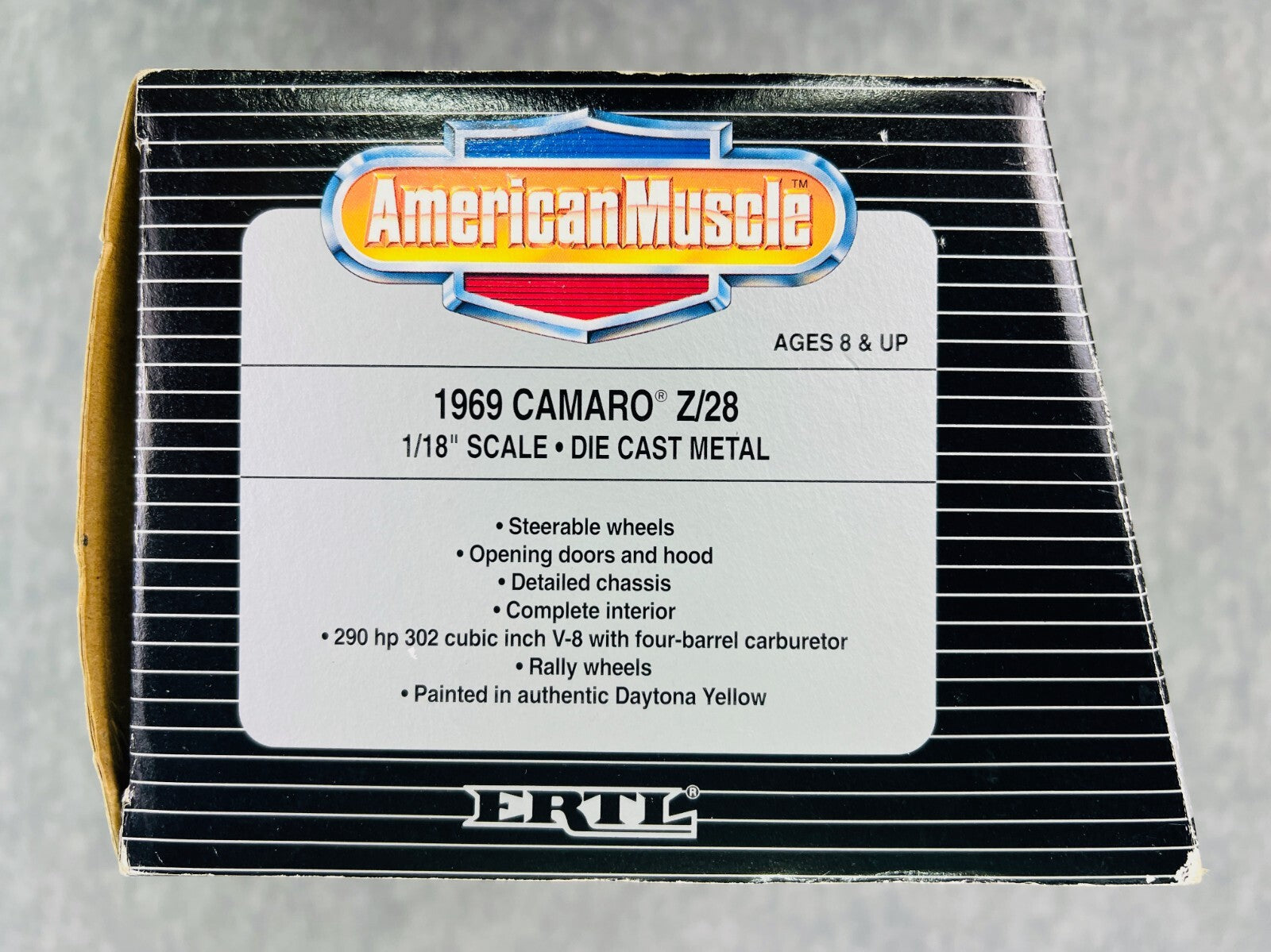 🇺🇸🇺🇸 Ertl American Muscle 1969 Camaro Z/28 Yellow 1/18 Scale🇺🇸🇺🇸