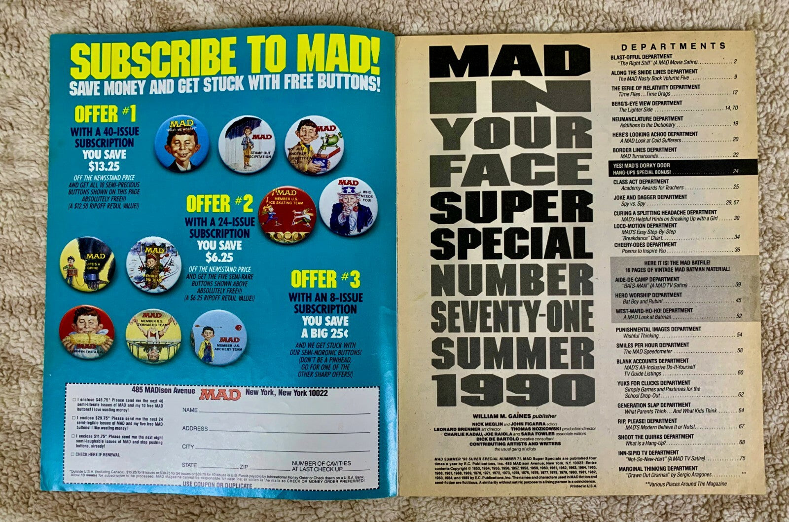 *********VINTAGE MAD Comic Magazine SUPER SPECIAL SUMMER 1990 NICE RARE*********