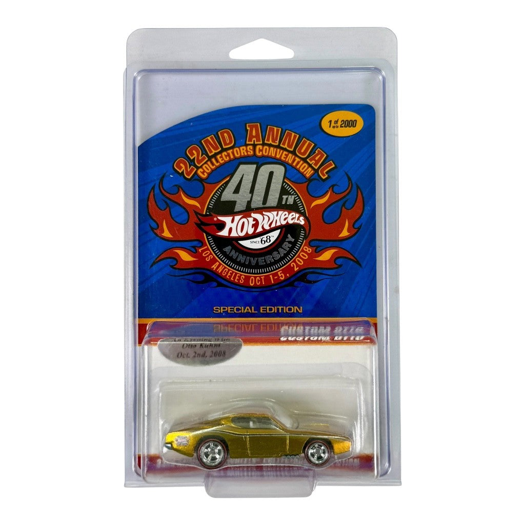 🔥Hotwheels 22nd Annual Collectors Convention Custom Otto Dinner Sticker H15🔥