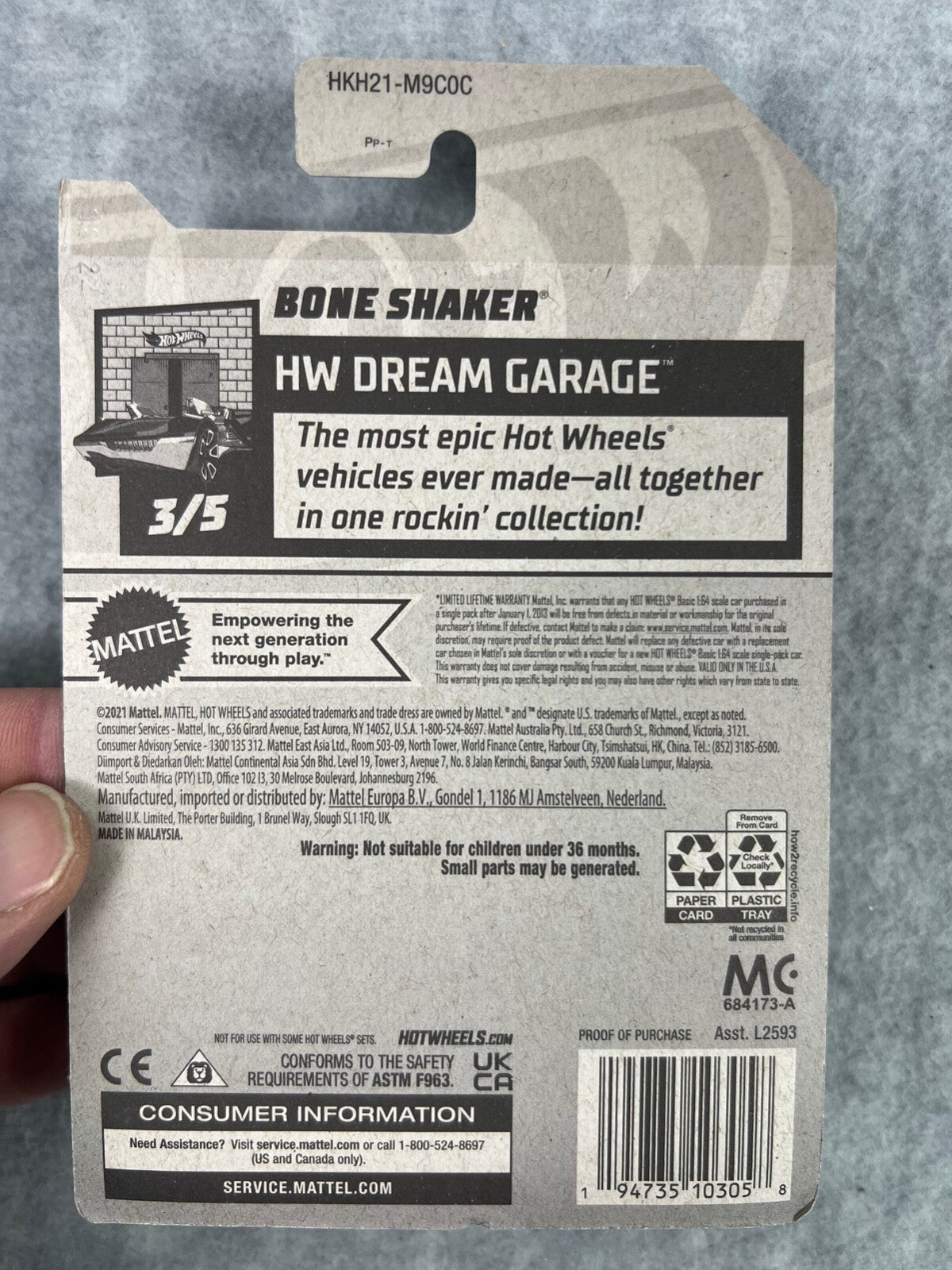 🔥🔥🔥Hot Wheels HW Dream Garage Bone Shaker Black H24🔥🔥🔥