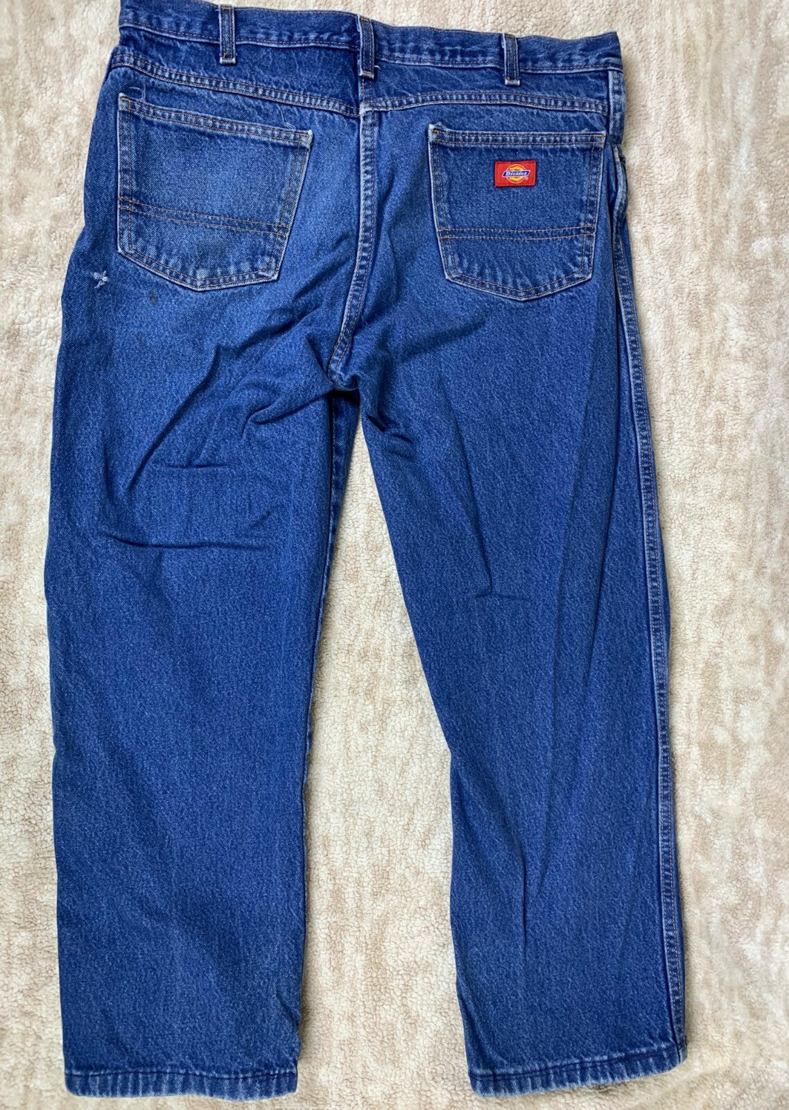 Dickies Mens 5 Pocket Work Jeans Size 36 X 32 Regular Fit Straight Leg Dark Wash
