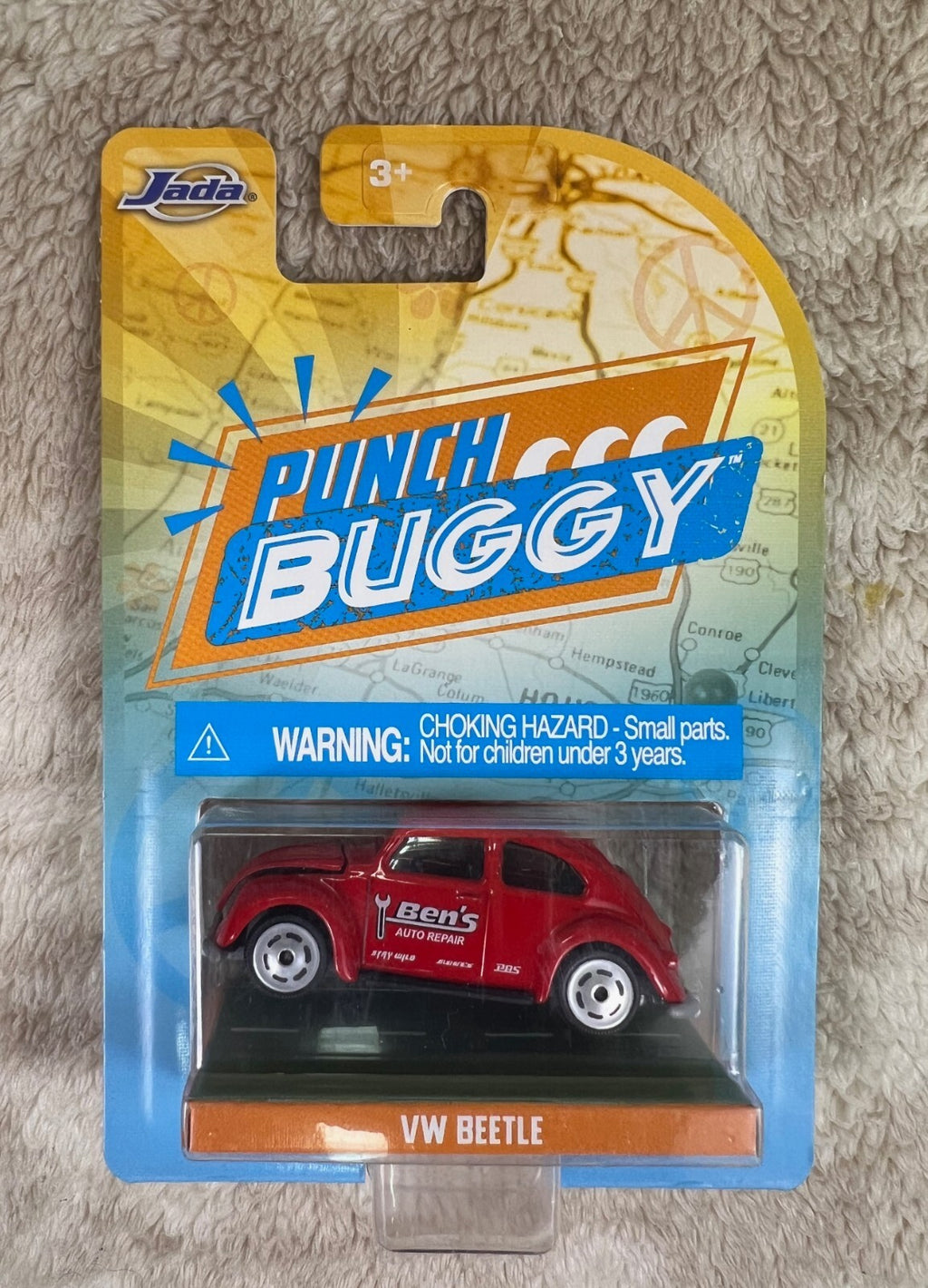 🇩🇪JadaPunch BuggySlug Bug Vehicle VW Beetle Red-Ben's Auto Repair HW15🇩🇪