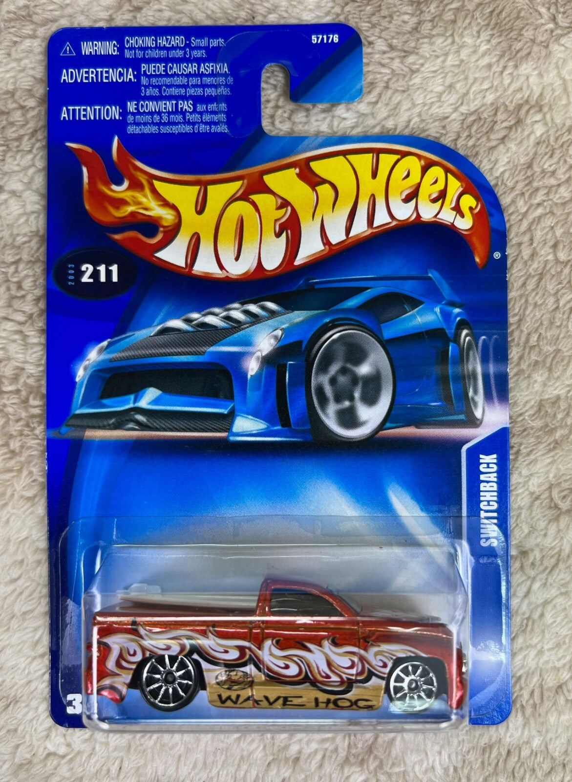 🔥🔥🔥Hot Wheels 2003 Switchback Wave Hog Red Flame Truck Surf Boards HW18🔥🔥🔥