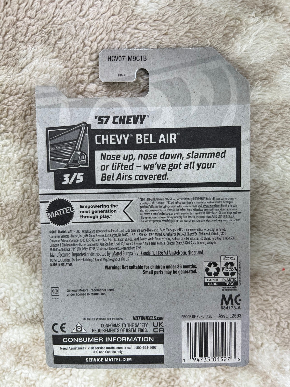 🇺🇸🇺🇸🇺🇸Hot Wheels - 2022 '57 CHEVY  Bel Air  Red HW05🇺🇸🇺🇸🇺🇸