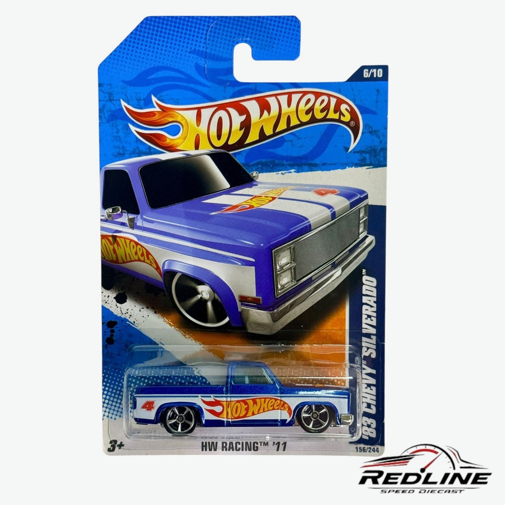 🇺🇸Hot Wheels '83 Chevy Silverado HW Racing '11 BLUE H33🇺🇸