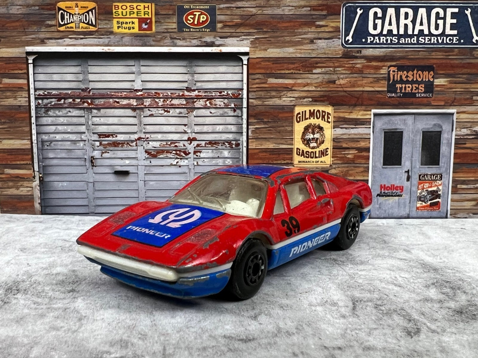 🇮🇹🇮🇹Matchbox Superfast Ferrari 308 GTB PIONEER Red/Blue 1981 C9🇮🇹🇮🇹