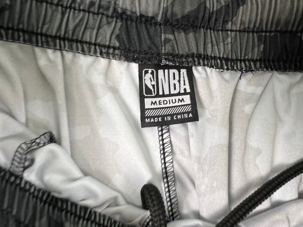 NBA Camouflage Shorts Size Medium (32-34” Waist) Camo Gray Drawstring Shorts