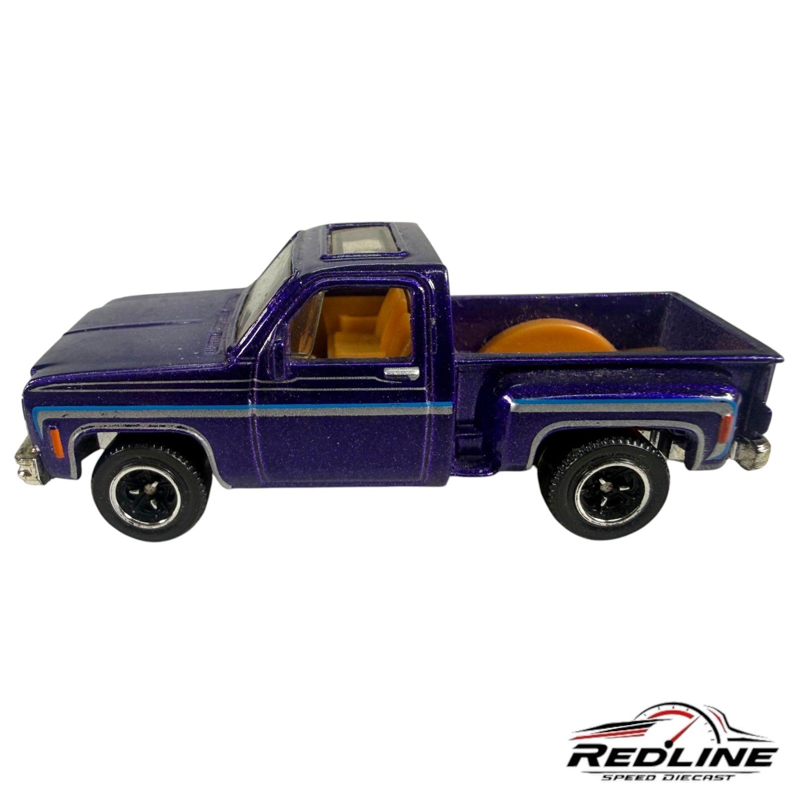 🇺🇸Matchbox 1975 Chevy Stepside Pickup Purple LOOSE 1:64 C17🇺🇸