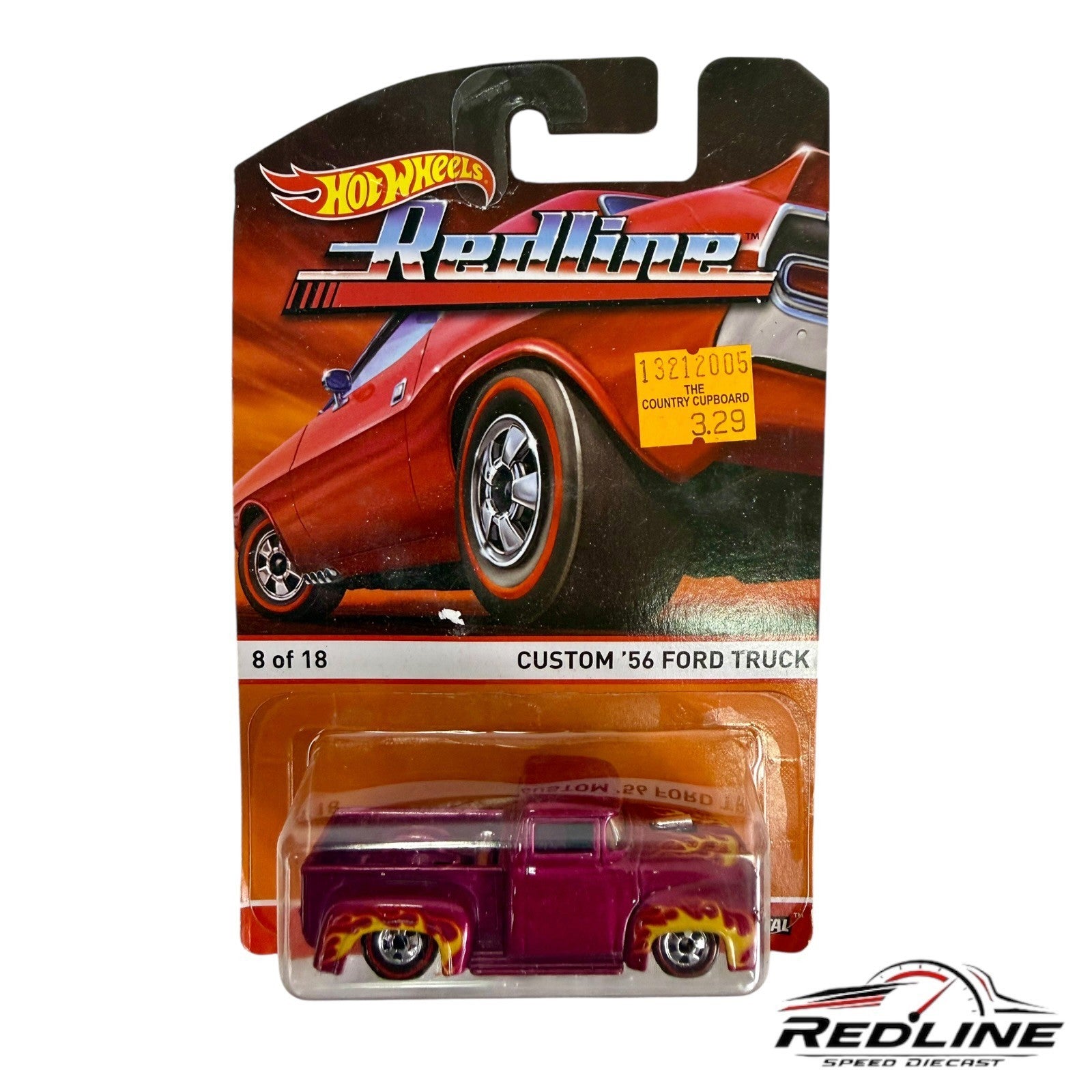 🇺🇸Hotwheels Redline Custom '56 Ford Truck w/Flames H6🇺🇸