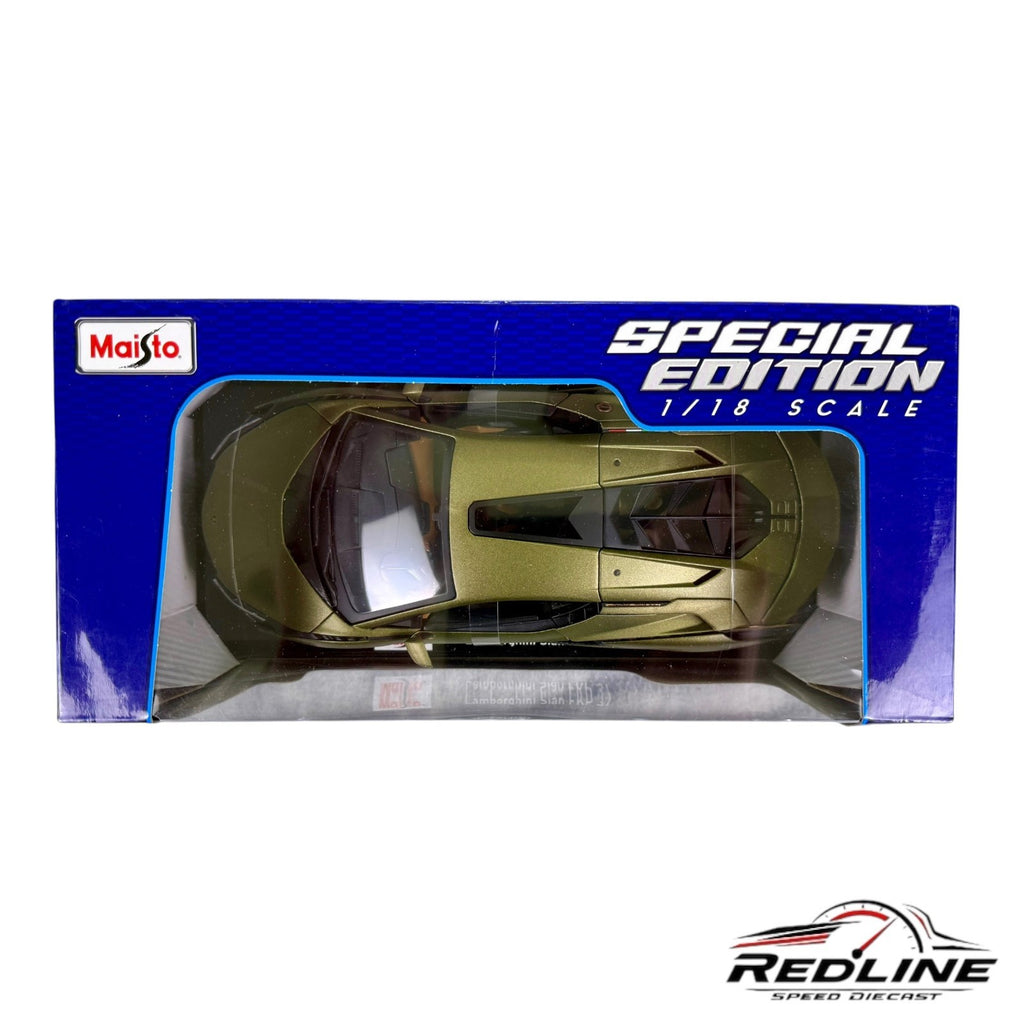 🇮🇹🇮🇹Maisto Lamborghini Sian FKP 37 Special Edition Green 1:18🇮🇹🇮🇹