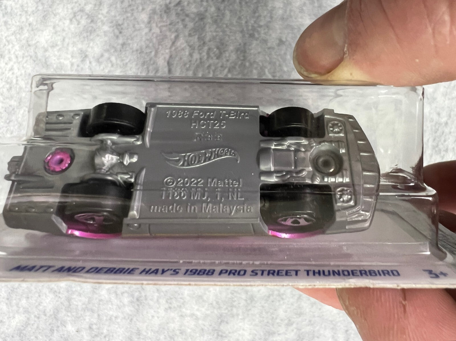 🔥🔥Hot Wheels Matt And Debbie Hay's 1988 Pro Street Thunderbird Pink H24🔥🔥