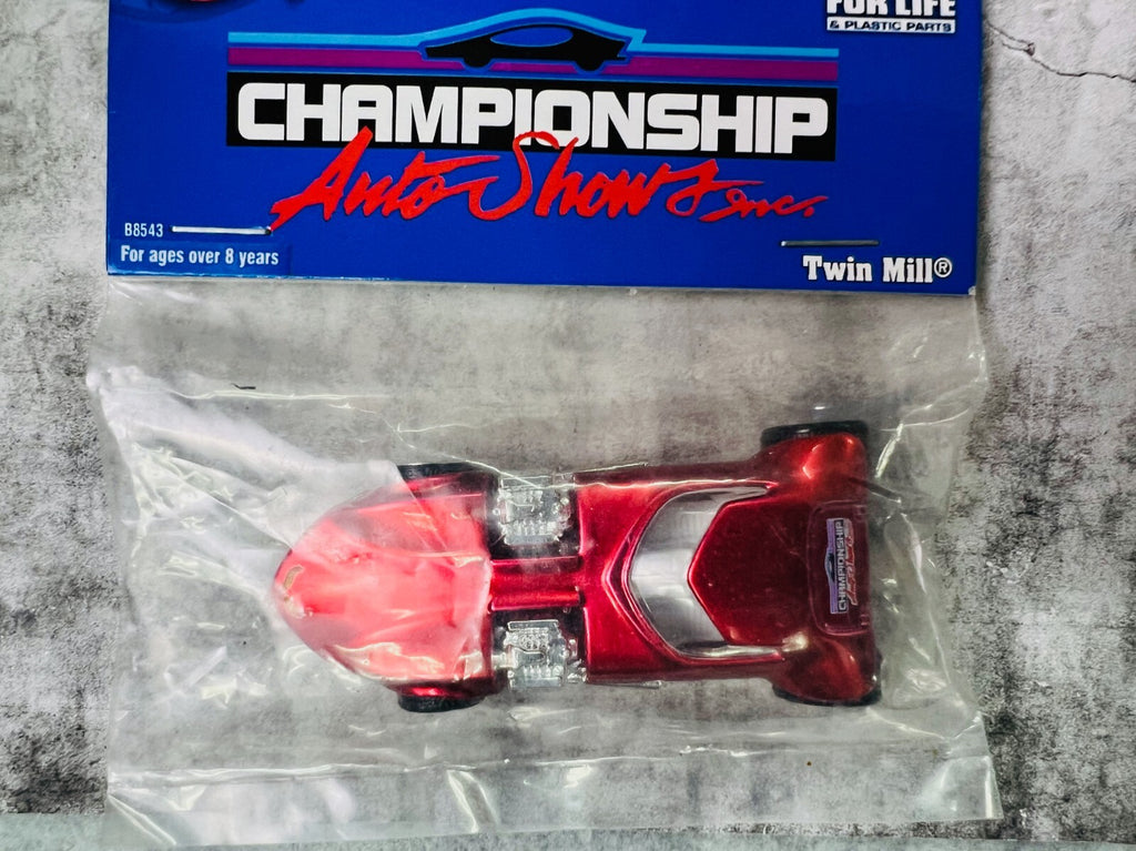 🔥Hot Wheels Red Twin Mill Real Riders Championship Auto Show 2003 Promotional🔥