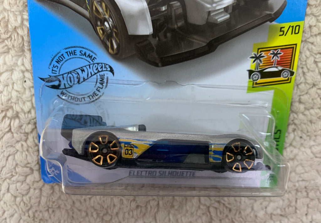 Hot Wheels - 2020 HW Exotics 5/10 Electro Silhouette 181/250 Silver/Blue HW05